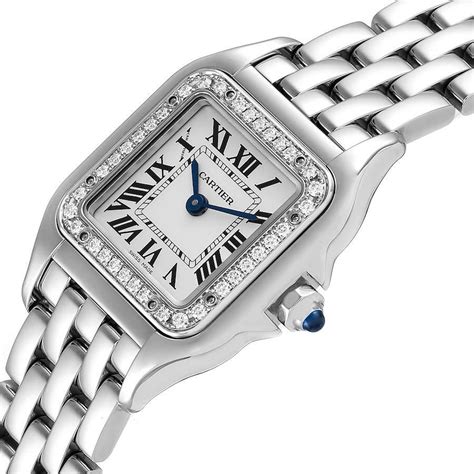 cartier w4pn0007|Cartier Panthere Small Diamond Silver Dial Ladies Watch .